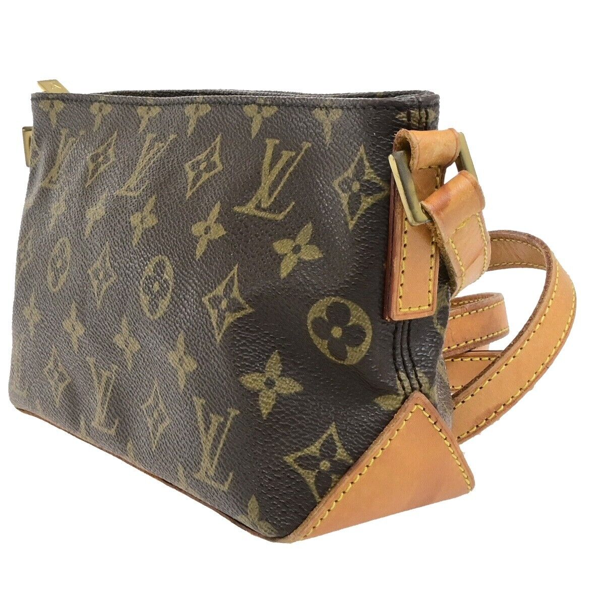 LOUIS VUITTON Logo Trotteur Shoulder Bag Monogram Leather Brown M51240 89ED501