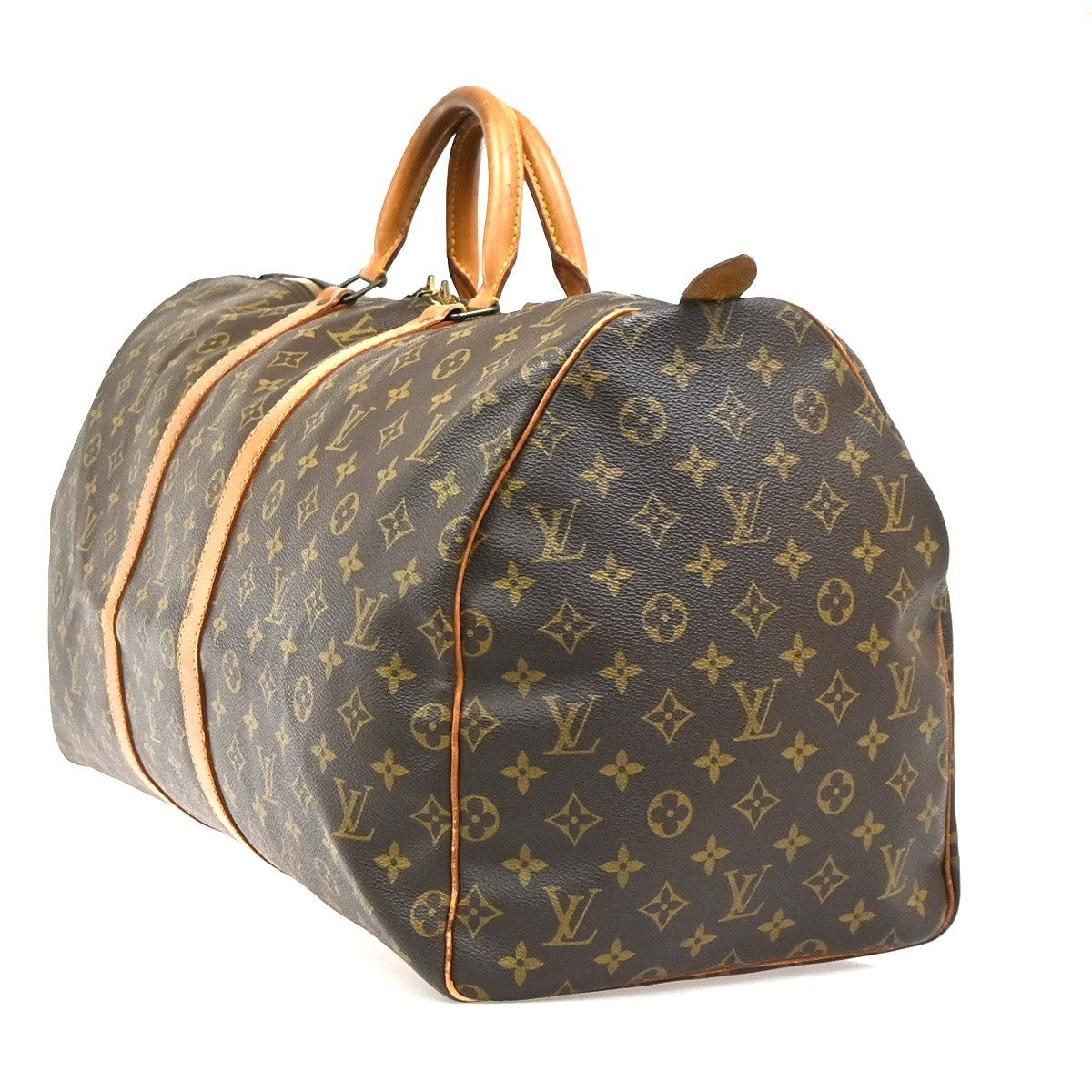 LOUIS VUITTON Keepall 55 Travel Hand Bag Monogram Leather Brown M41424 76YH894