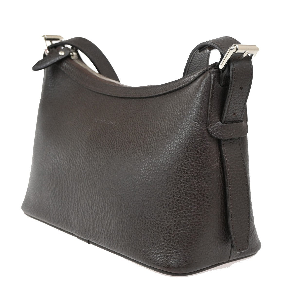BURBERRY  Shoulder Bag Grained Calfskin House Check Brown SHW 09DA145