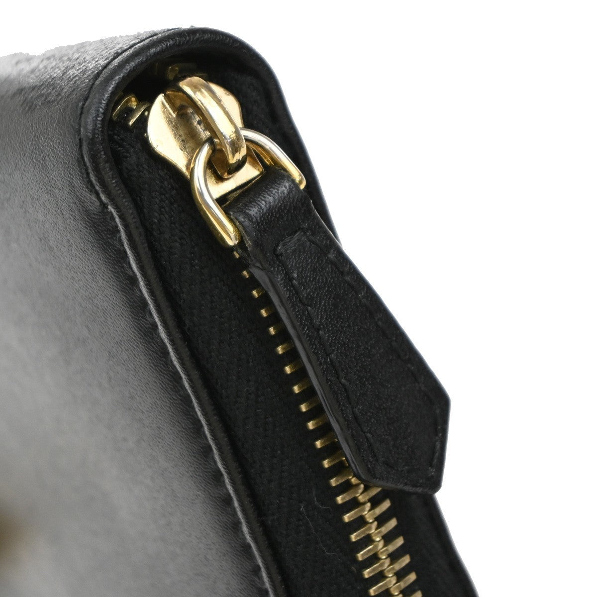 FENDI By The Way Logo Long Zip Around Wallet Leather Black GHW Italy 67KP310