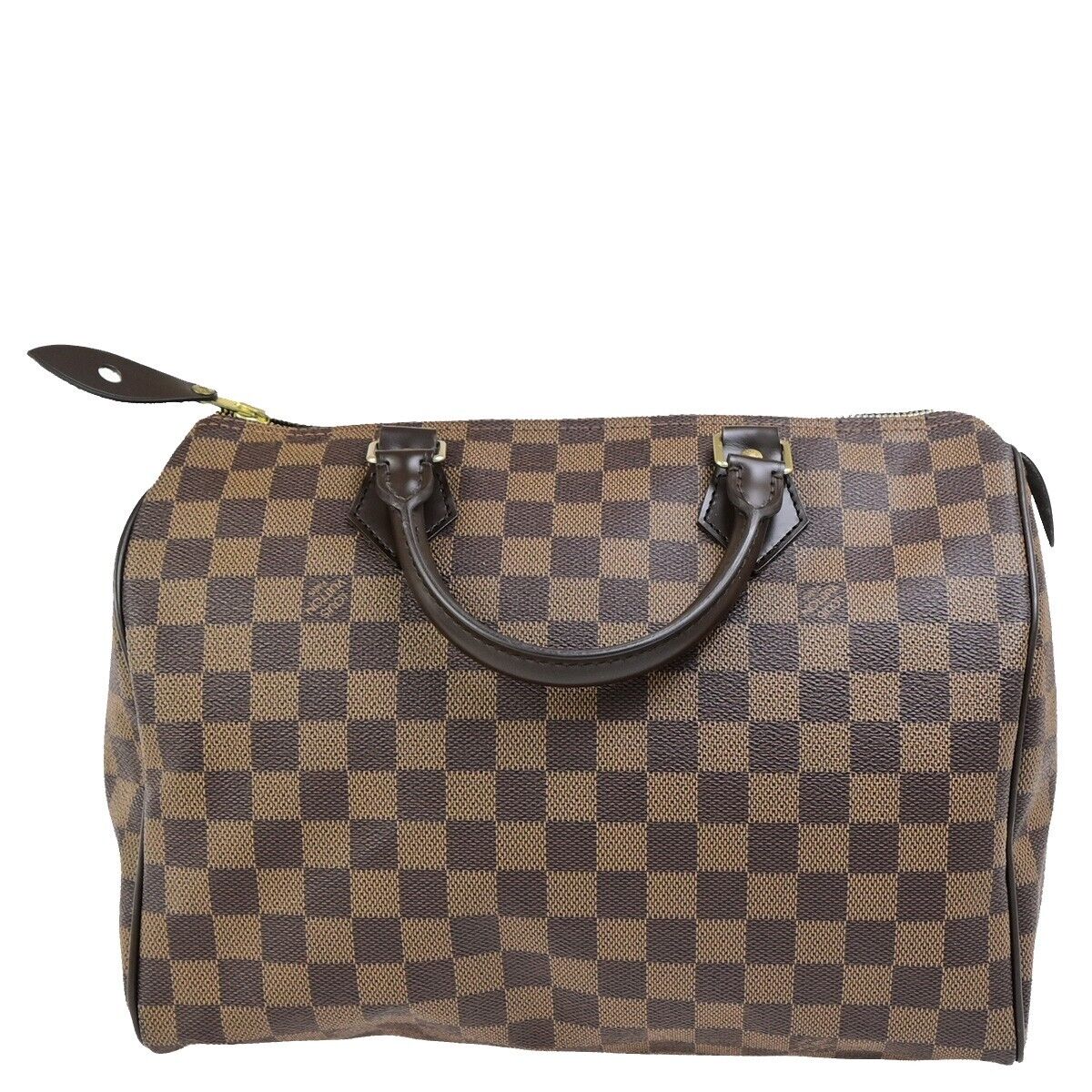 LOUIS VUITTON Speedy 30 Travel Hand Bag Damier Leather Brown N41364 664RK684
