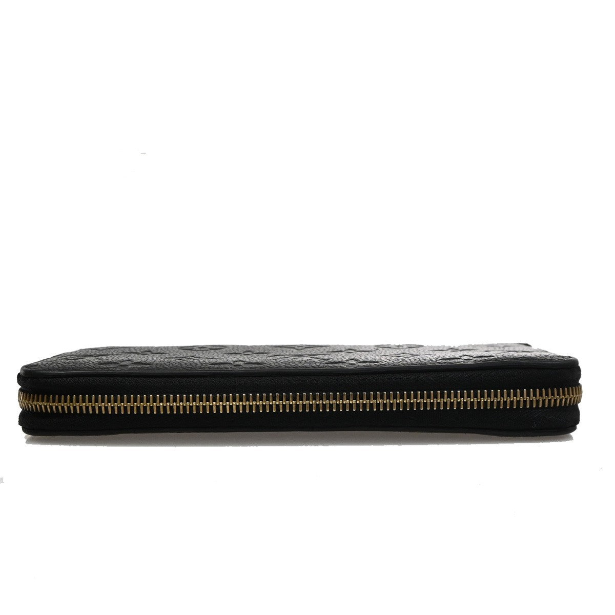 LOUIS VUITTON Zippy Long Wallet Monogram Empreinte Leather Black M61864 80KD173