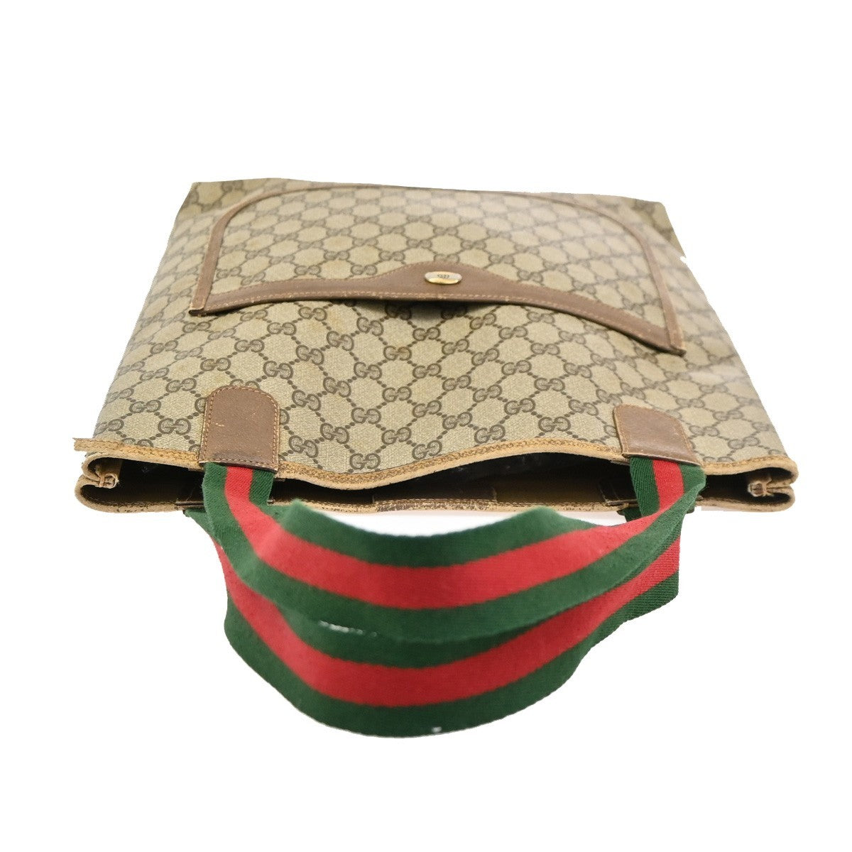 GUCCI Logo GG Pattern Sherry Line Shoulder Tote Bag PVC Leather BN Italy 04MA683