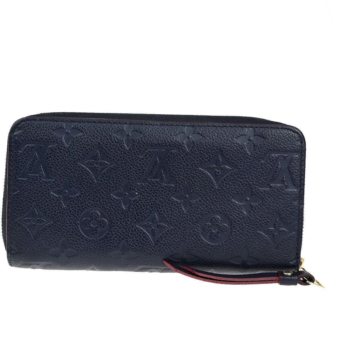 LOUIS VUITTON LV Zippy Long Wallet Monogram Empreinte Navy Blue M62121 73SJ473