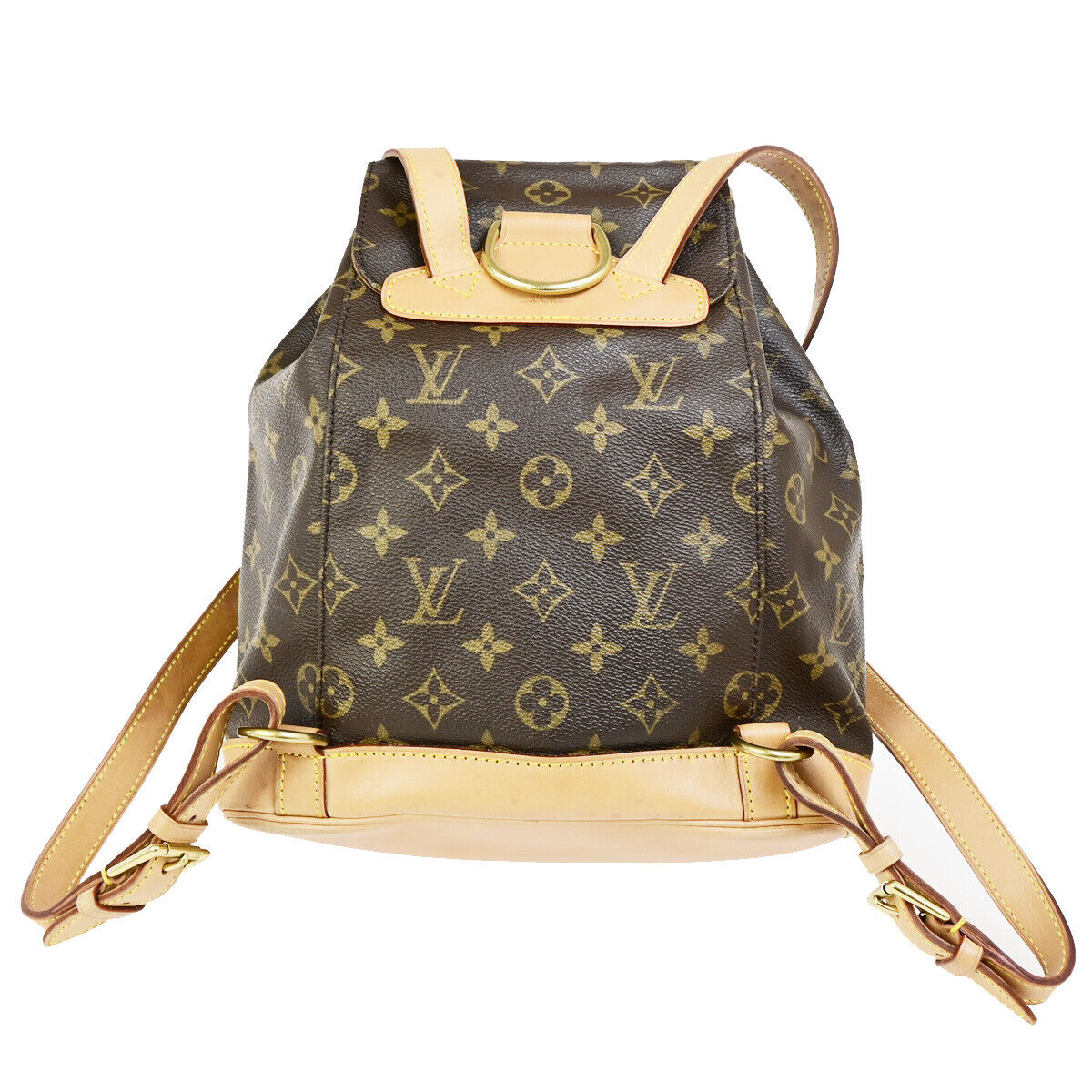 LOUIS VUITTON Montsouris MM Backpack Bag Monogram Leather Brown M51136 18SJ505