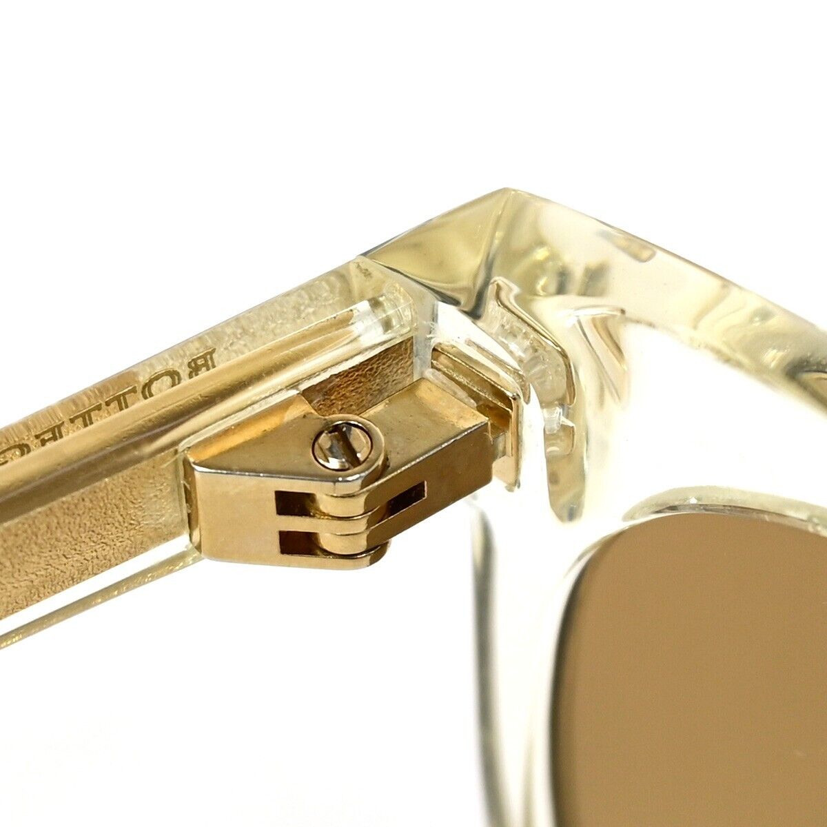 BOTTEGA VENETA Logo Sunglasses BV1022SK Plastic Gold Italy 04KA245