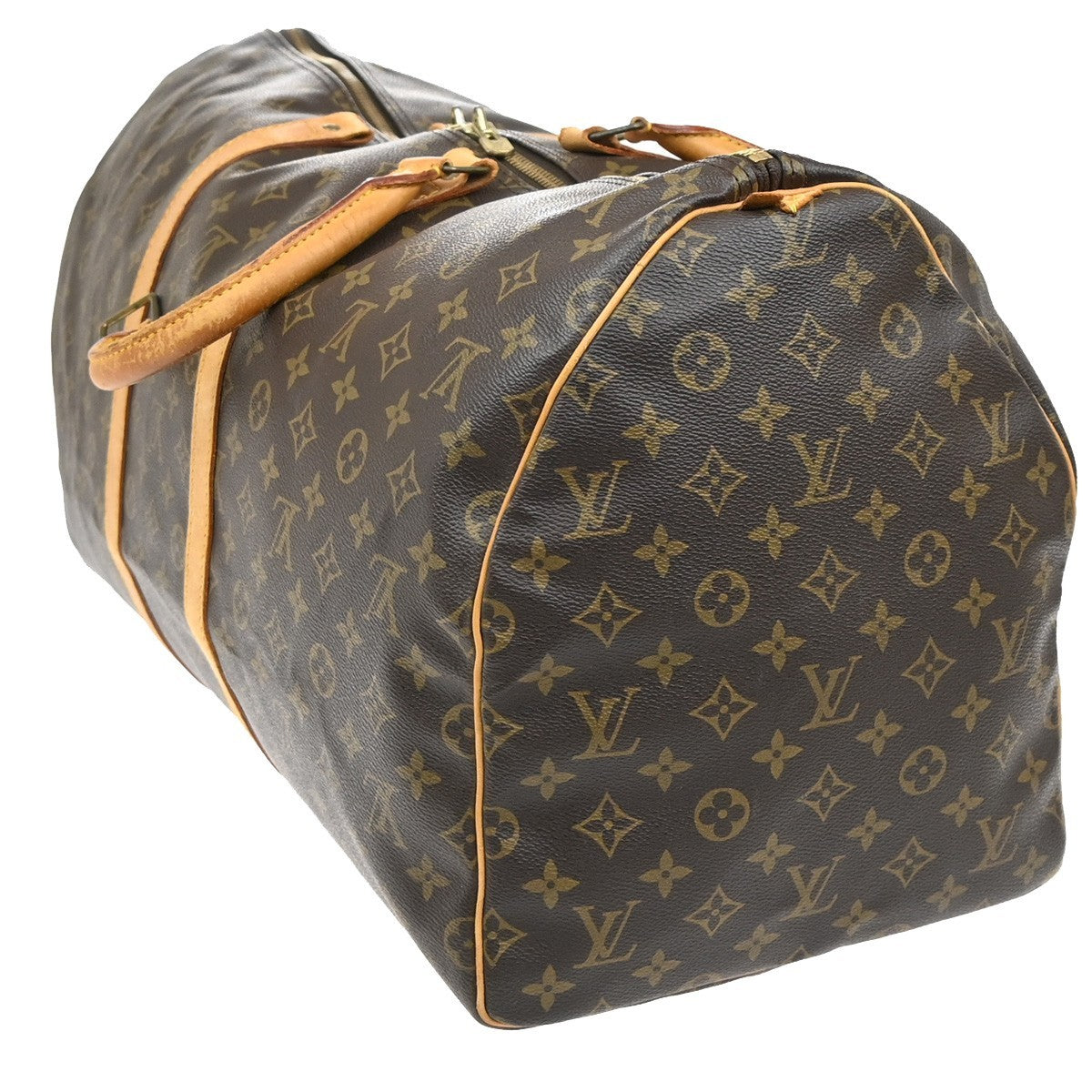 LOUIS VUITTON Keepall 55 Travel Hand Bag Monogram Leather Brown M41424 67DA057