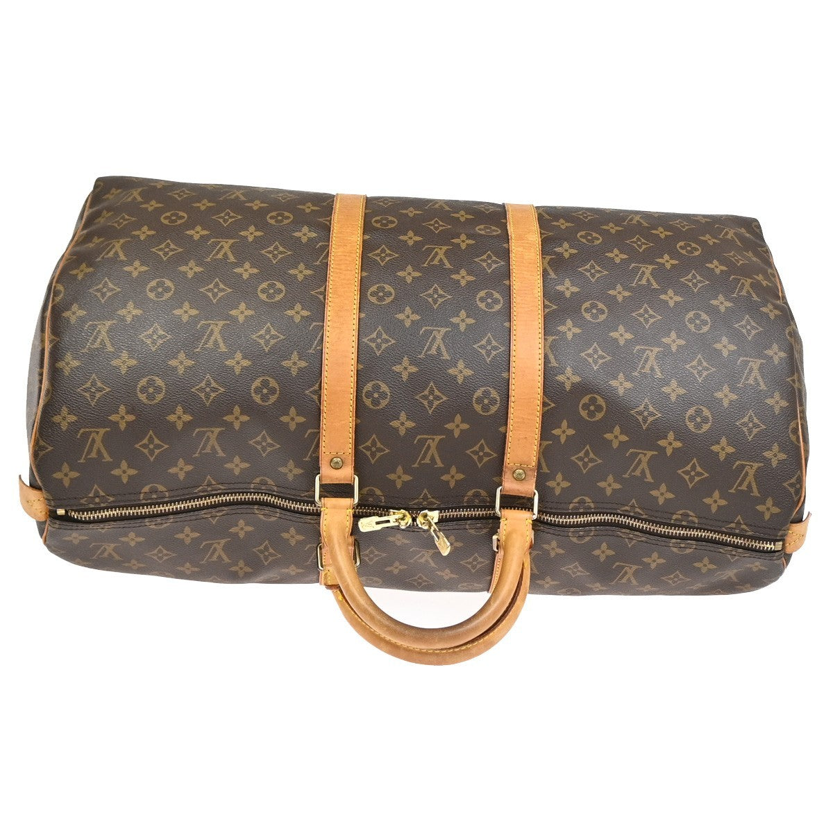 LOUIS VUITTON Keepall 55 Travel Hand Bag Monogram Leather Brown M41424 77YJ053