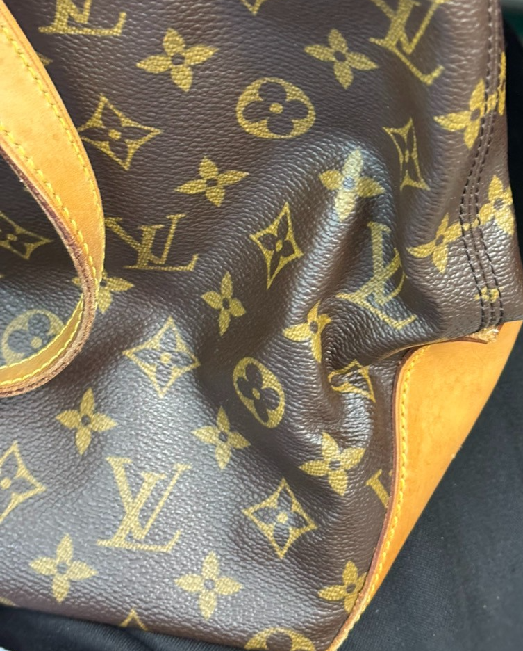 LOUIS VUITTON Cabas Mezzo Shoulder Bag Monogram Leather Brown M51151 97TA323