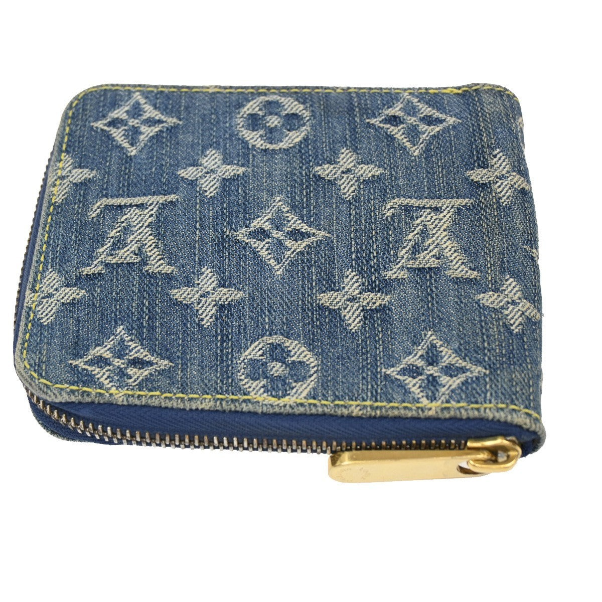 LOUIS VUITTON Mini Zippy Wallet Monogram Denim Canvas Leather BE M95342 98CA456