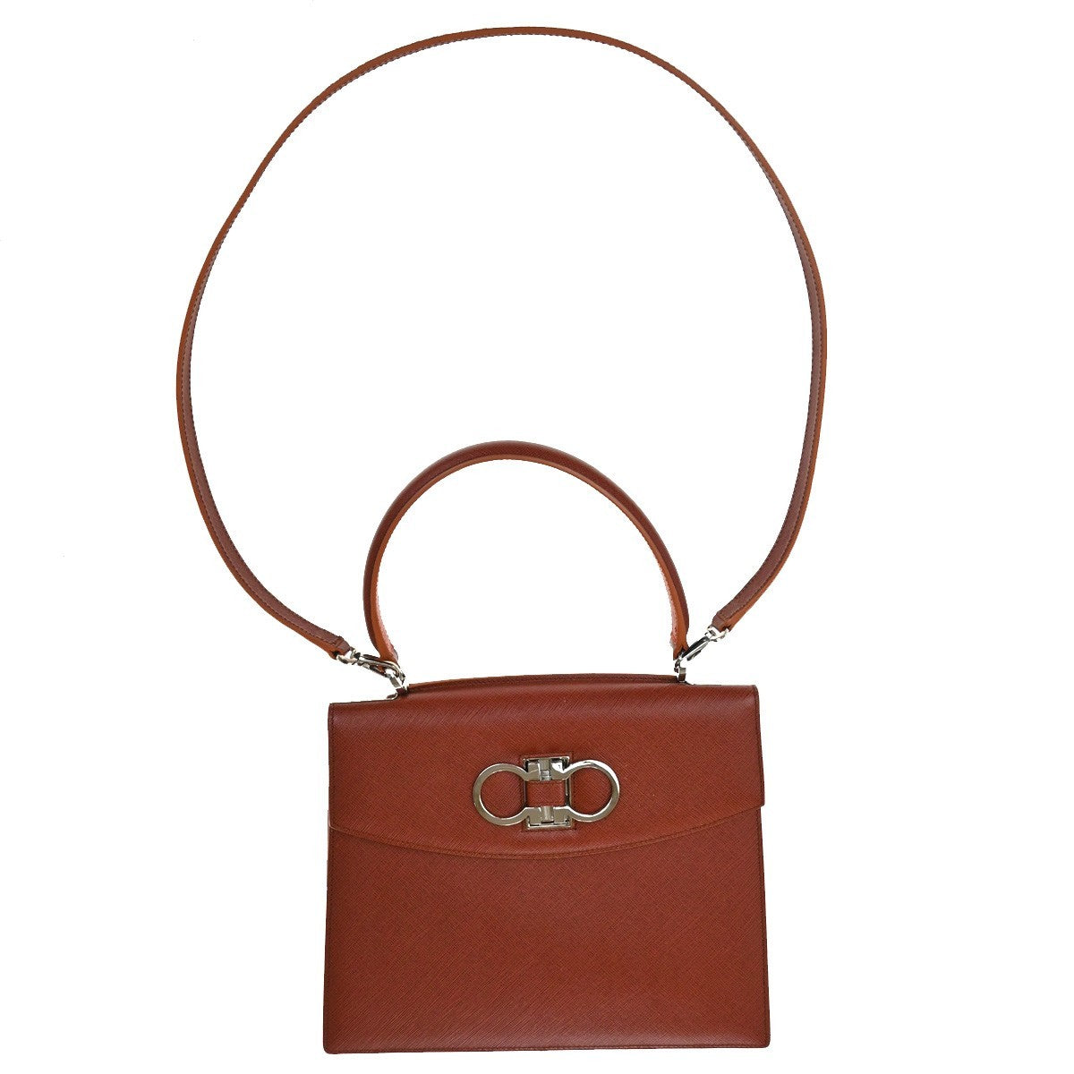SALVATORE FERRAGAMO Gancini 2Way Shoulder Hand Bag Leather BN SHW Italy 34RL644