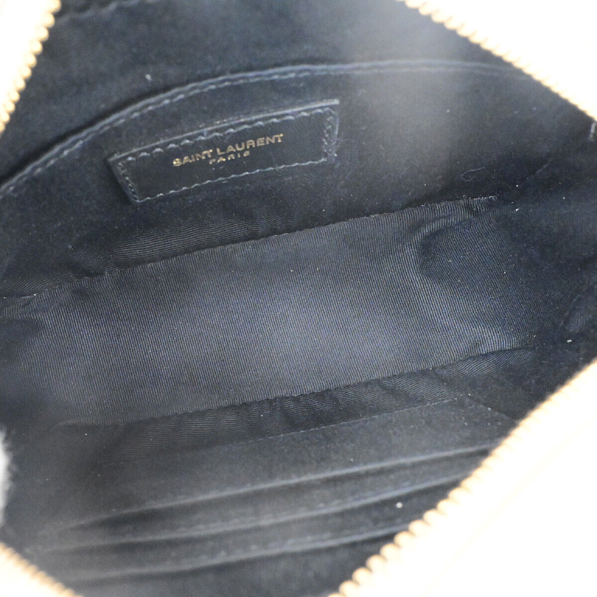 SAINT LAURENT YSL Logo Lou Belt Bum Body Bag Tassel Leather Ivory GHW 21YG406