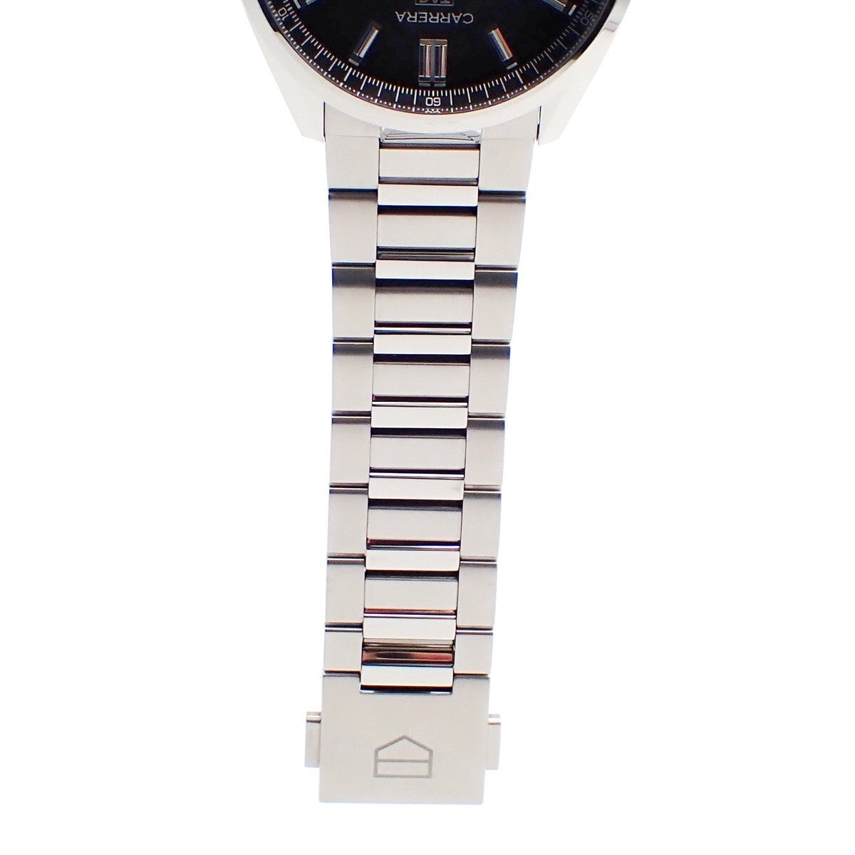 TAG HEUER Carrera Calibre 5 Dayte 39mm WBN2110 Watch Black Dial SS 310LC534