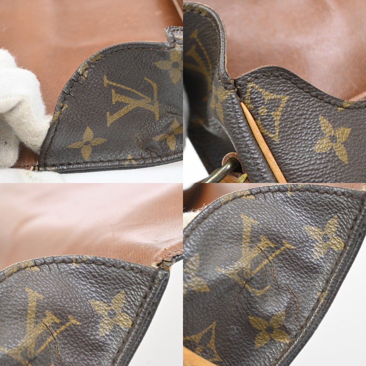 LOUIS VUITTON Cartouchiere GM Shoulder Bag Monogram Leather Brown M51252 32YH934