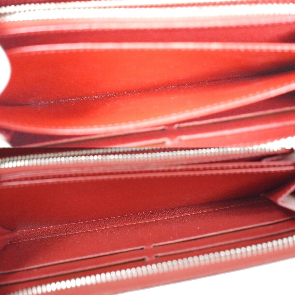 LOUIS VUITTON LV Zippy Wallte Long Purse Epi Leather Carmine M60304 66YA933