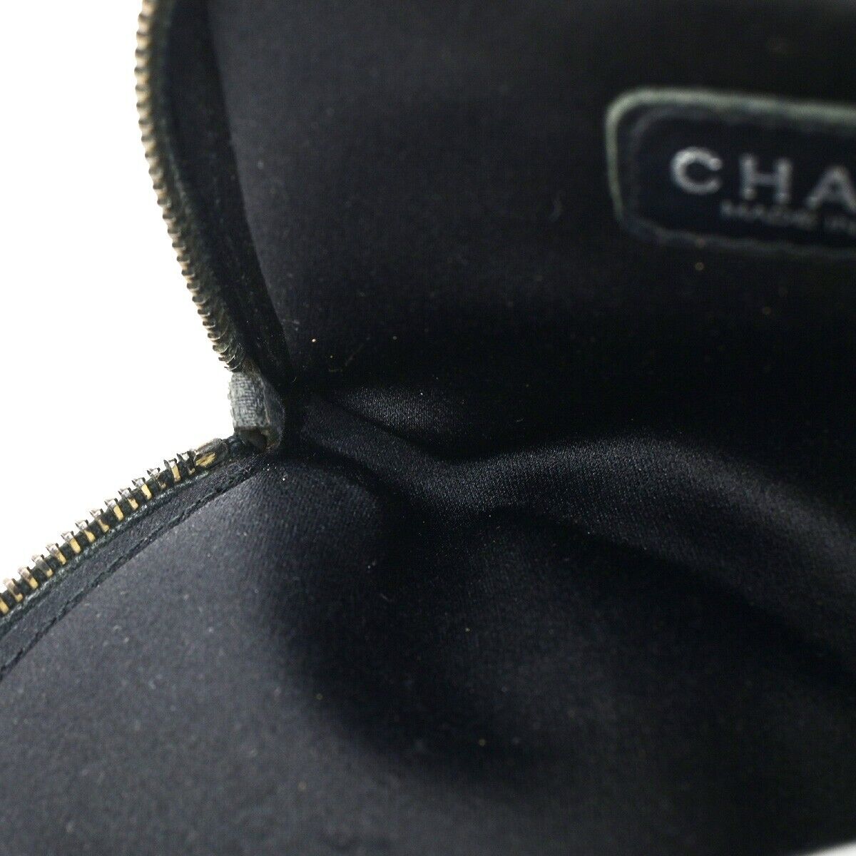 CHANEL CC Logo New Travel Line Mini Pouch Bag Jacquard Black France 02EB271