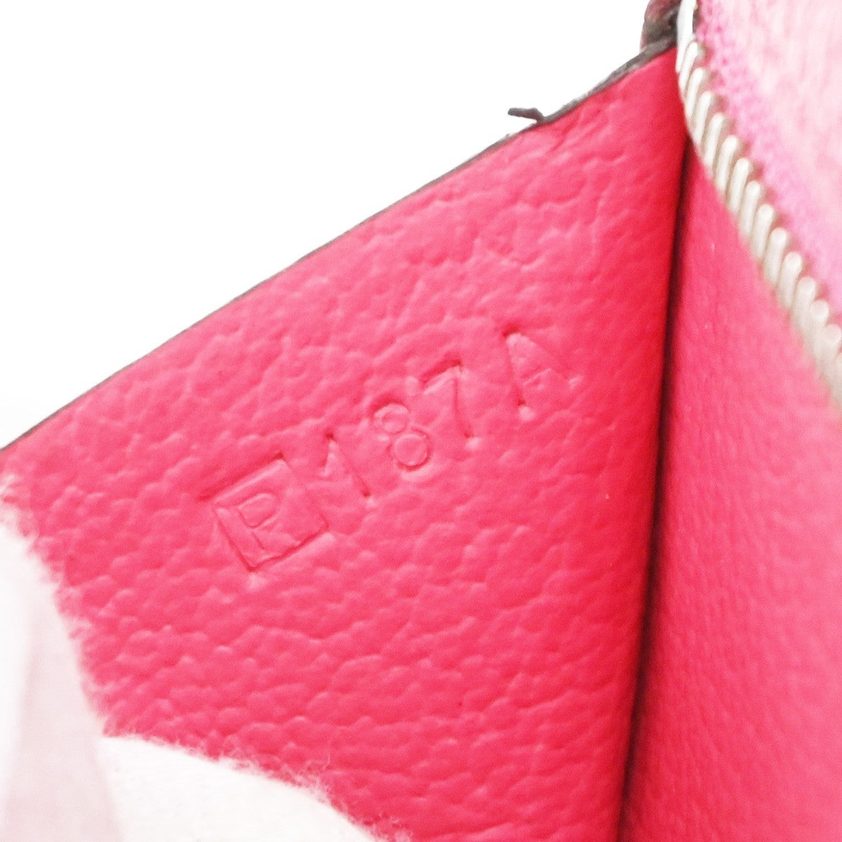 HERMES Bearn Bicolor Long Bifold Wallet Leather Brown Pink 80RP164