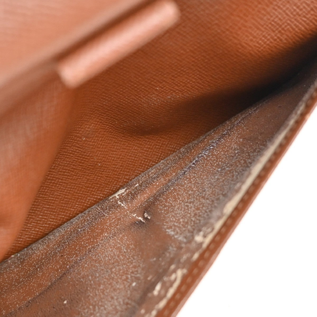 LOUIS VUITTON LV Logo 3 Set Bifold Trifold Wallet Monogram Leather Brown 63EG031
