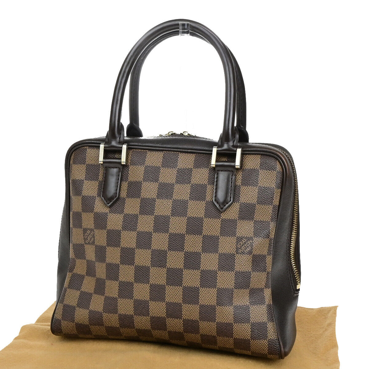LOUIS VUITTON Brera Hand Bag Damier Ebene Leather Brown France N51150 73YF896