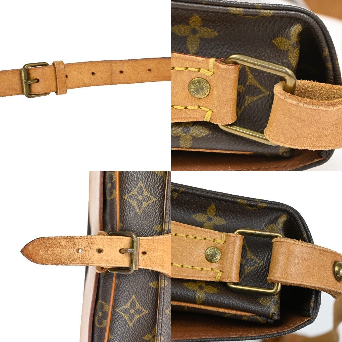 LOUIS VUITTON Cartouchiere GM Shoulder Bag Monogram Leather Brown M51252 83TA350