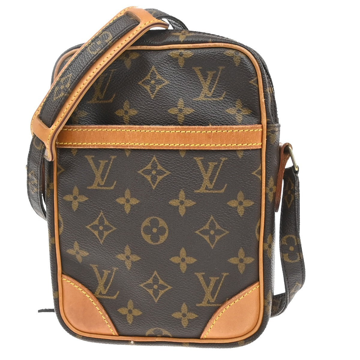 LOUIS VUITTON Danube Shoulder Bag Monogram Leather Brown France M45266 34YJ212