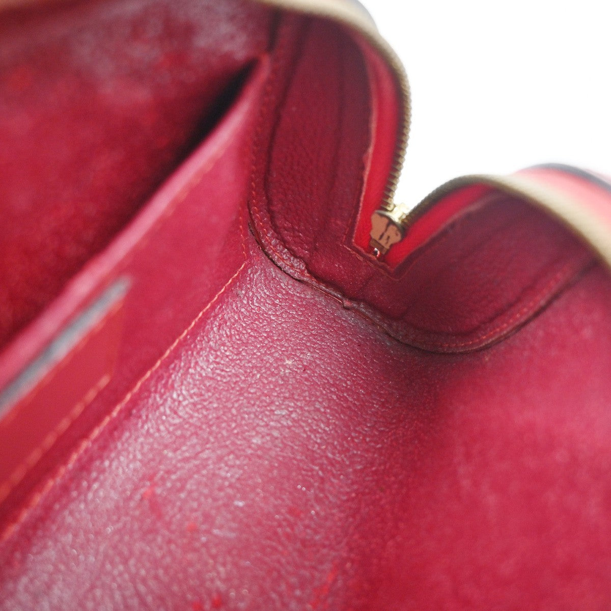 LOUIS VUITTON LV Logo Dauphine PM Pouch Bag Epi Leather Red M48447 02KP604