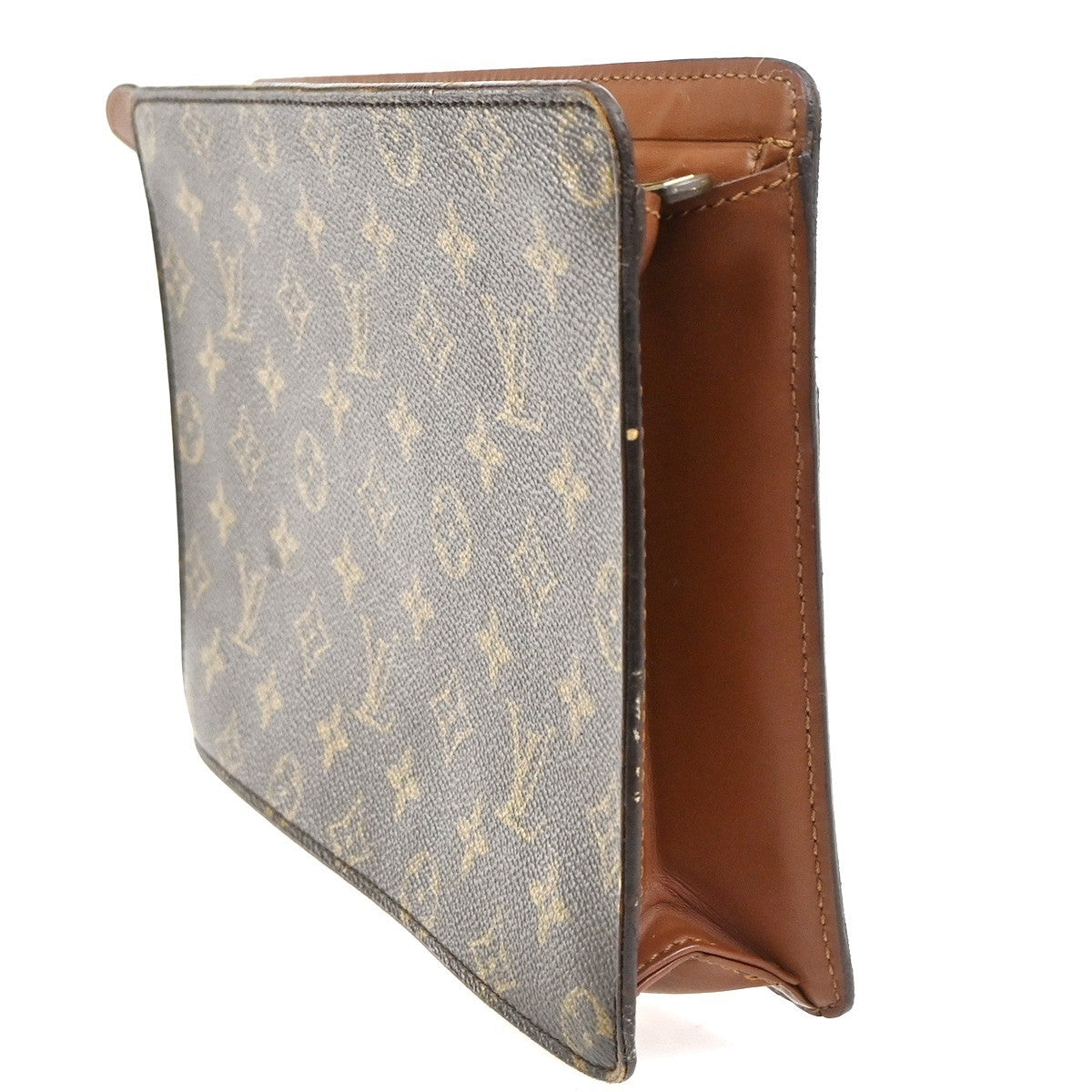 LOUIS VUITTON Pochette Homme Clutch Hand Bag Monogram Leather BN M51795 04CA764