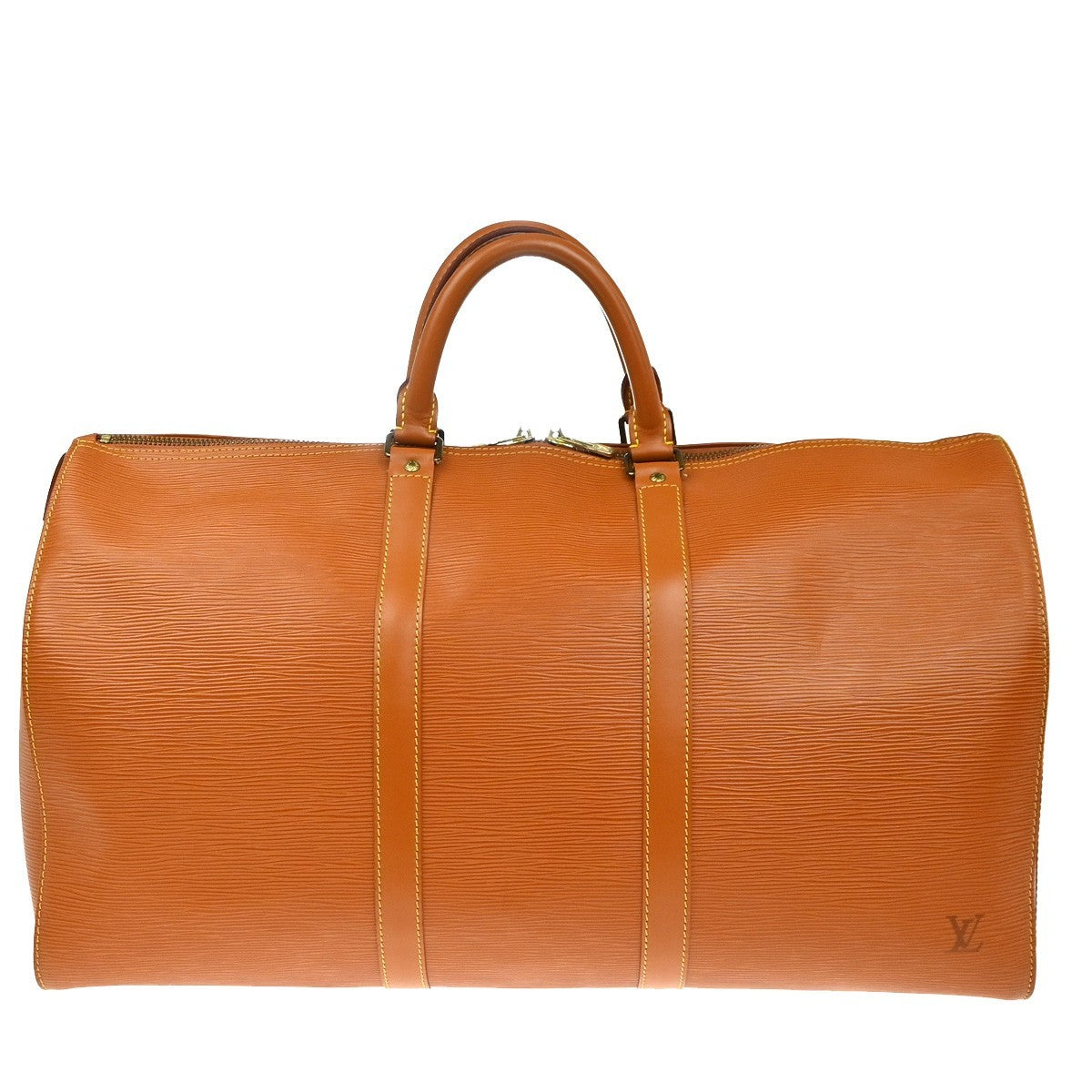 LOUIS VUITTON LV Logo Keepall 50 Travel Hand Bag Epi Leather M42968 Gold 23RL844