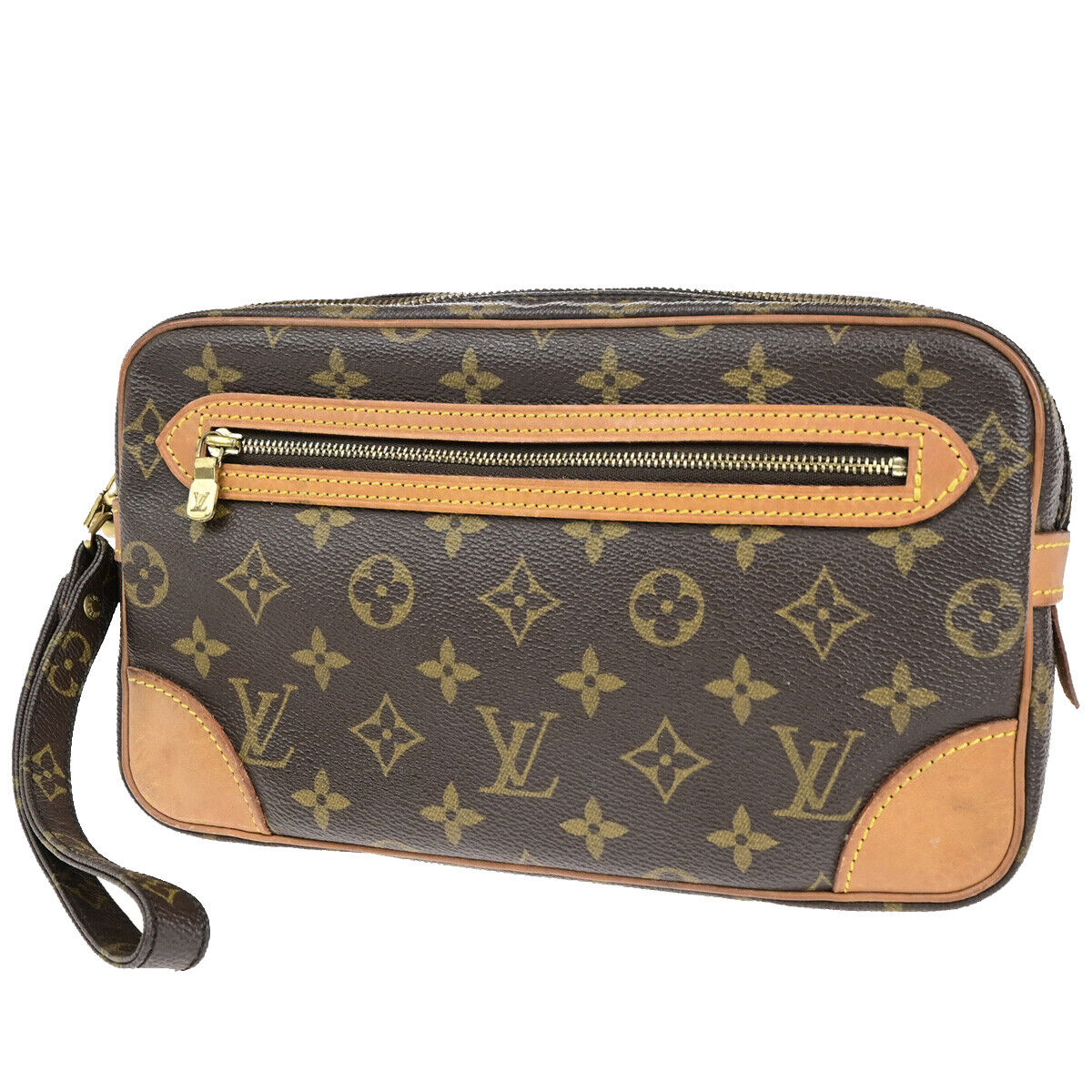 LOUIS VUITTON Marly Dragonne GM Clutch Hand Bag Monogram Brown M51825 36SJ489