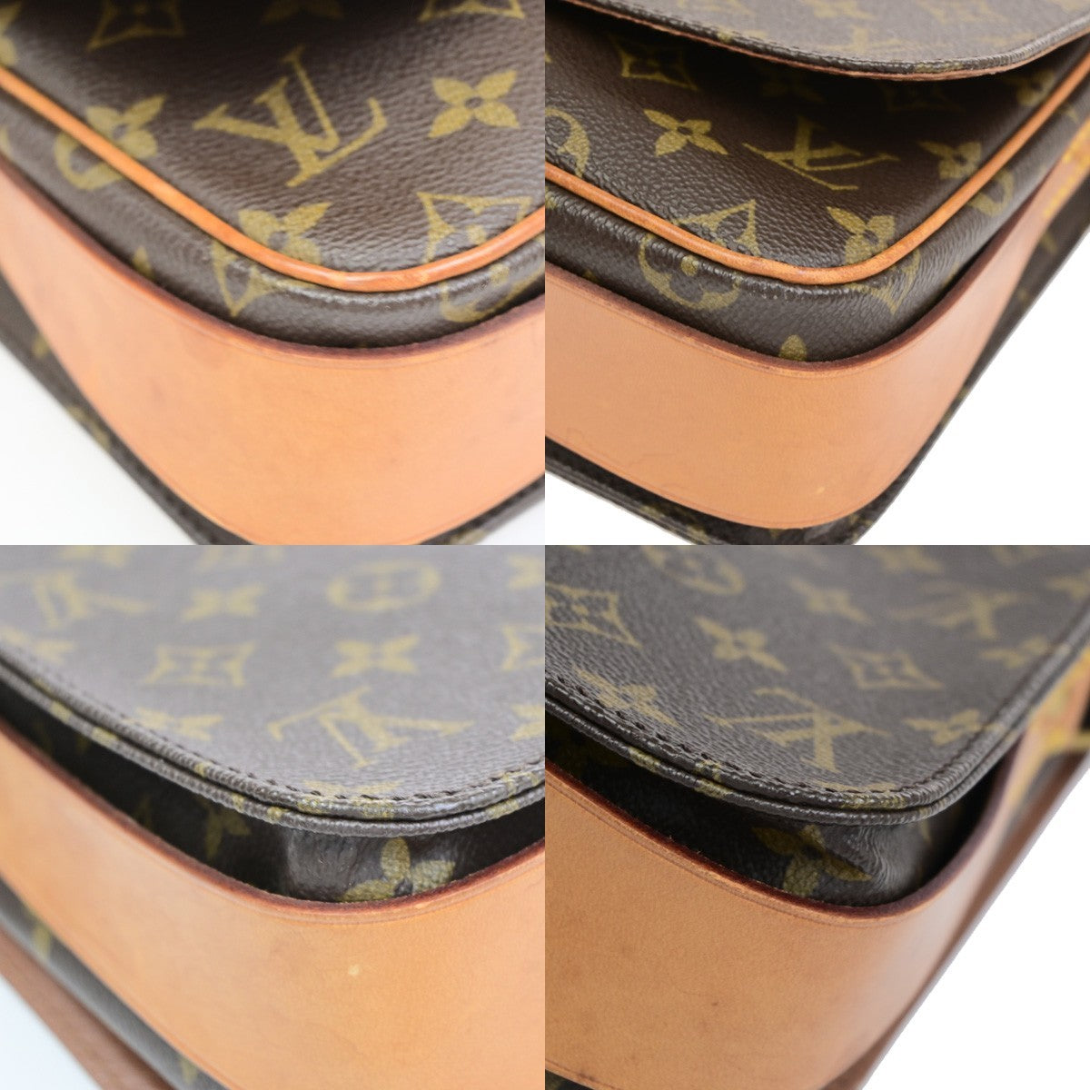 LOUIS VUITTON Cartouchiere MM Shoulder Bag Monogram Leather Brown M51253 83CB039