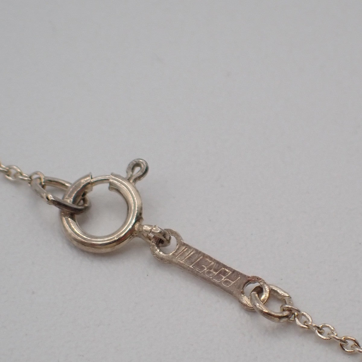 TIFFANY & CO. Logo Open Heart 16mm Chain Necklace Silver AG925 67EG273