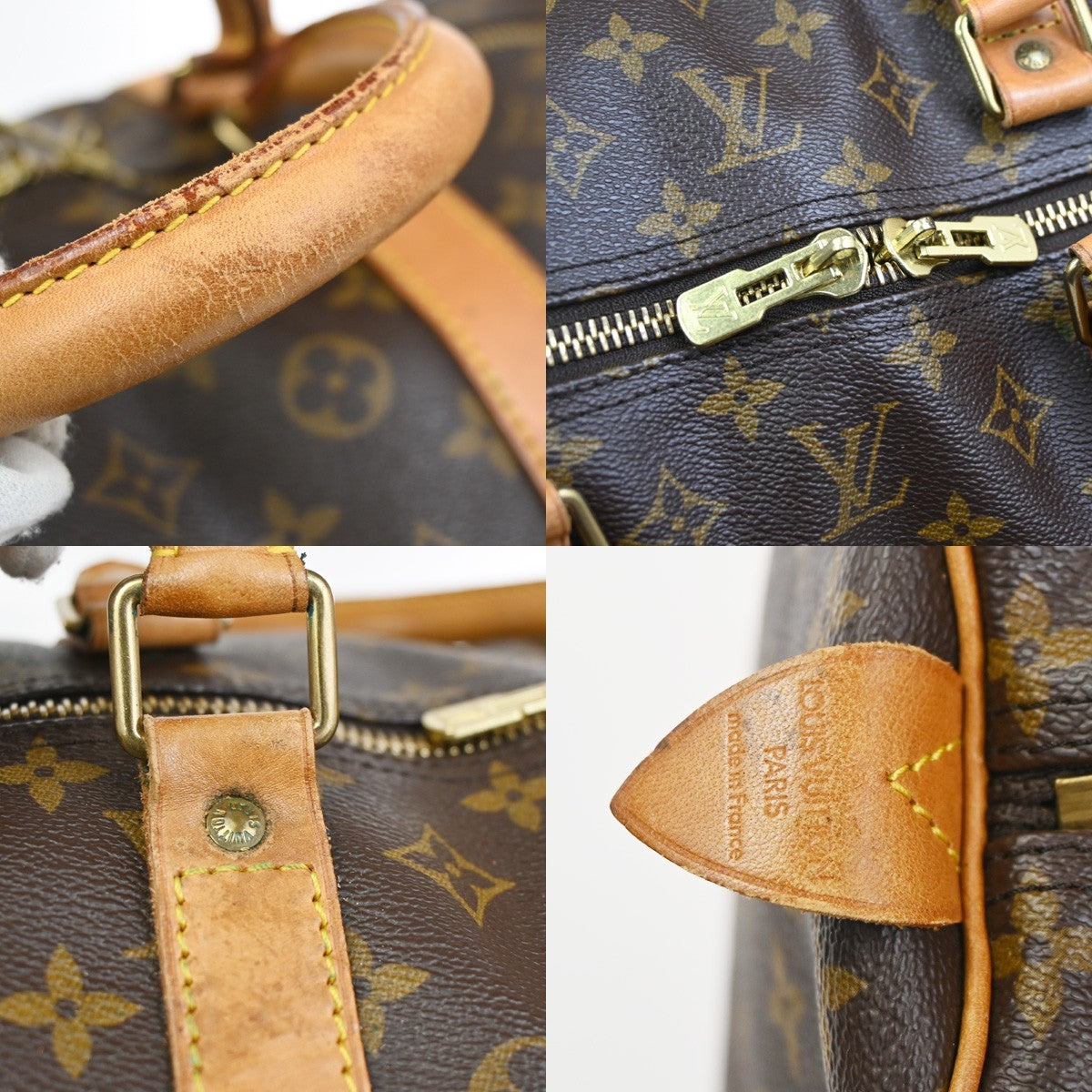 LOUIS VUITTON Keepall 60 Travel Hand Bag Monogram Leather Brown M41422 72YH893
