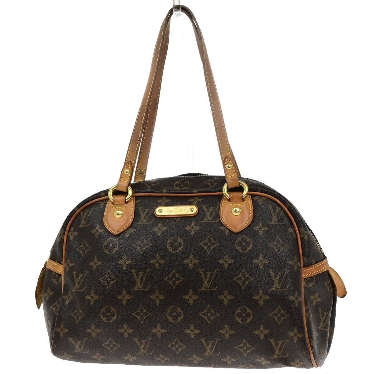 LOUIS VUITTON Montorgueil PM Shoulder Bag Monogram Leather Brown M95565 16KA545