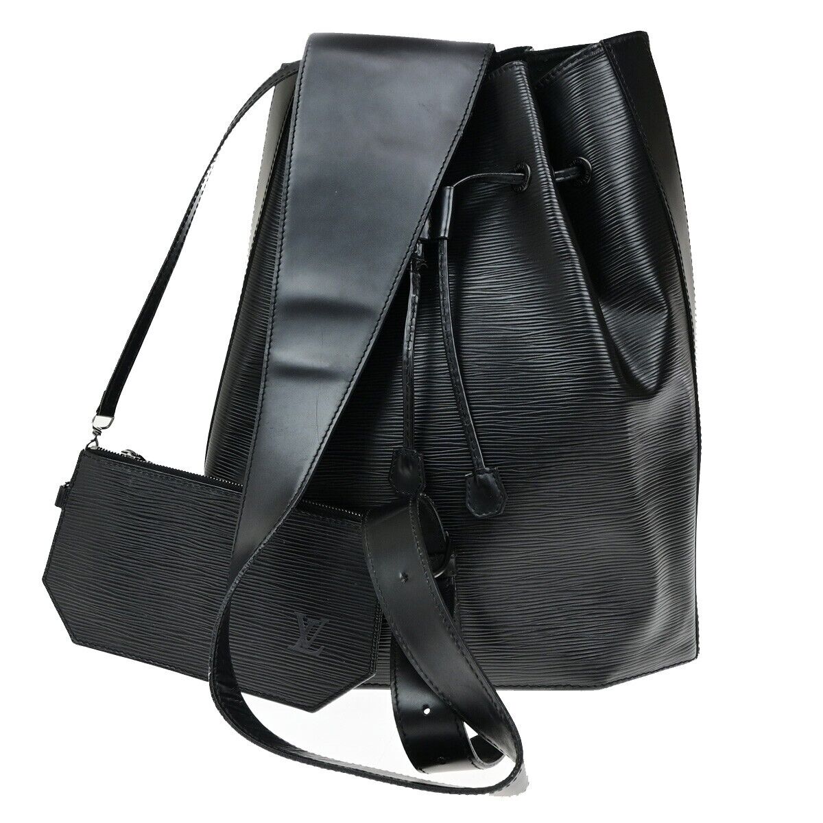LOUIS VUITTON LV Sac A Dos Shoulder Bag Epi Leather Black France M80153 86ED683