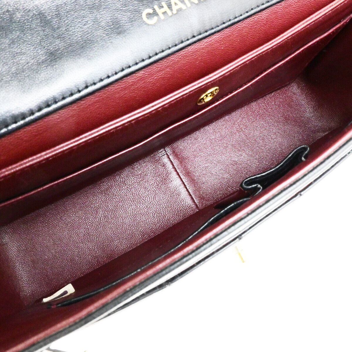 CHANEL CC Matelasse 27 Chain Shoulder Bag Lambskin Leather Black GHW 391RK860