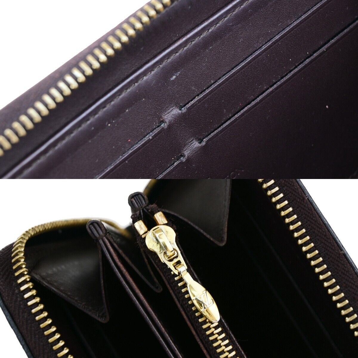 LOUIS VUITTON Zippy Long Wallet Monogram Vernis Leather Amarante M93522 67EB376