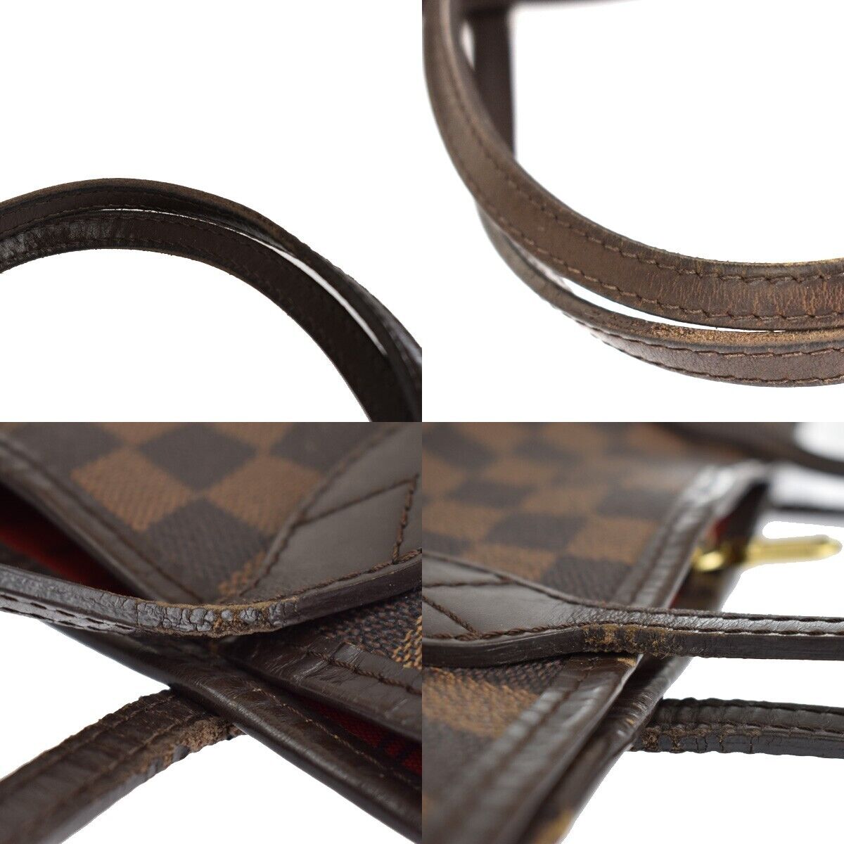 LOUIS VUITTON Neverfull PM Shoulder Tote Bag Damier Leather Brown N51109 17YE271