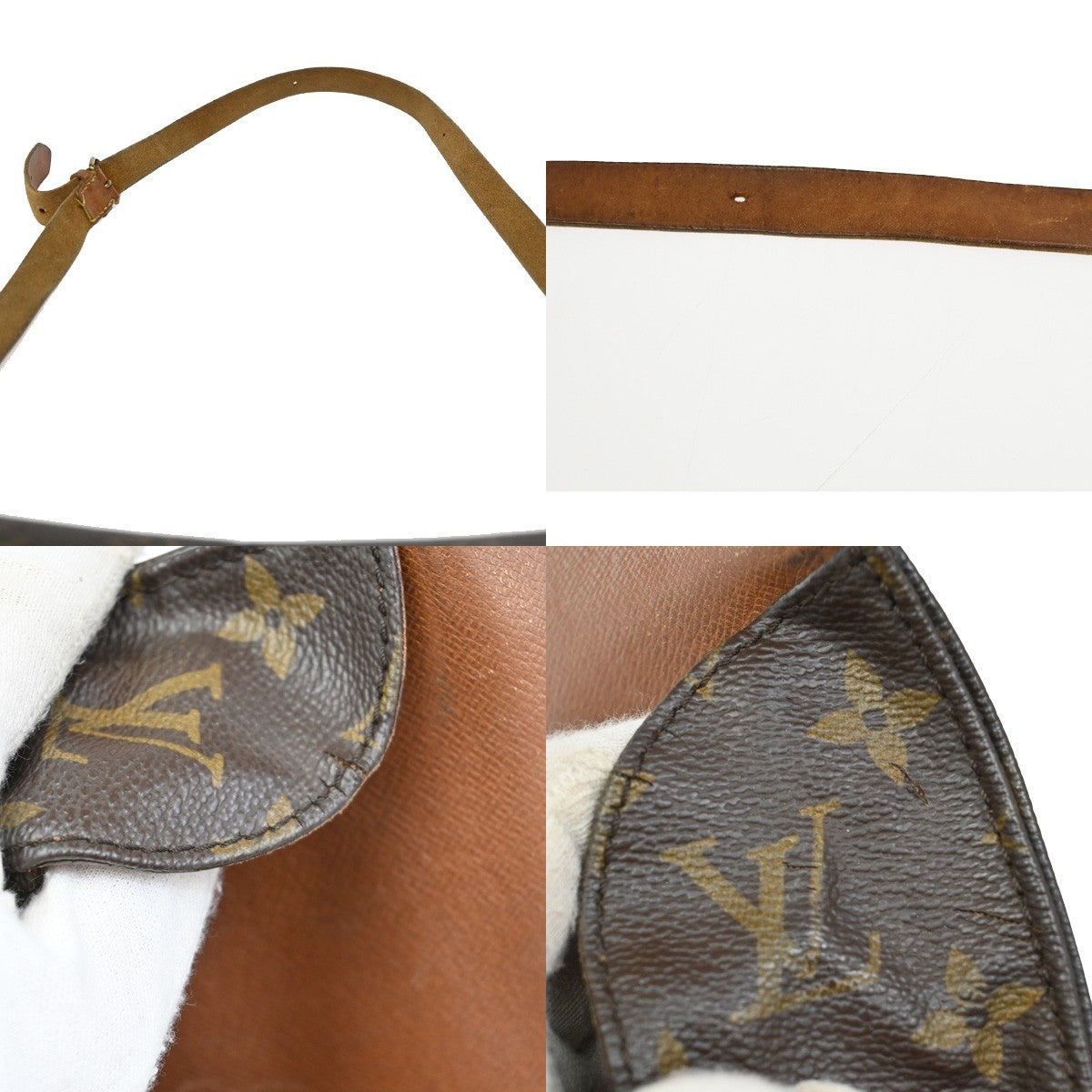 LOUIS VUITTON Cartouchiere GM Shoulder Bag Monogram Leather Brown M51252 64KB581