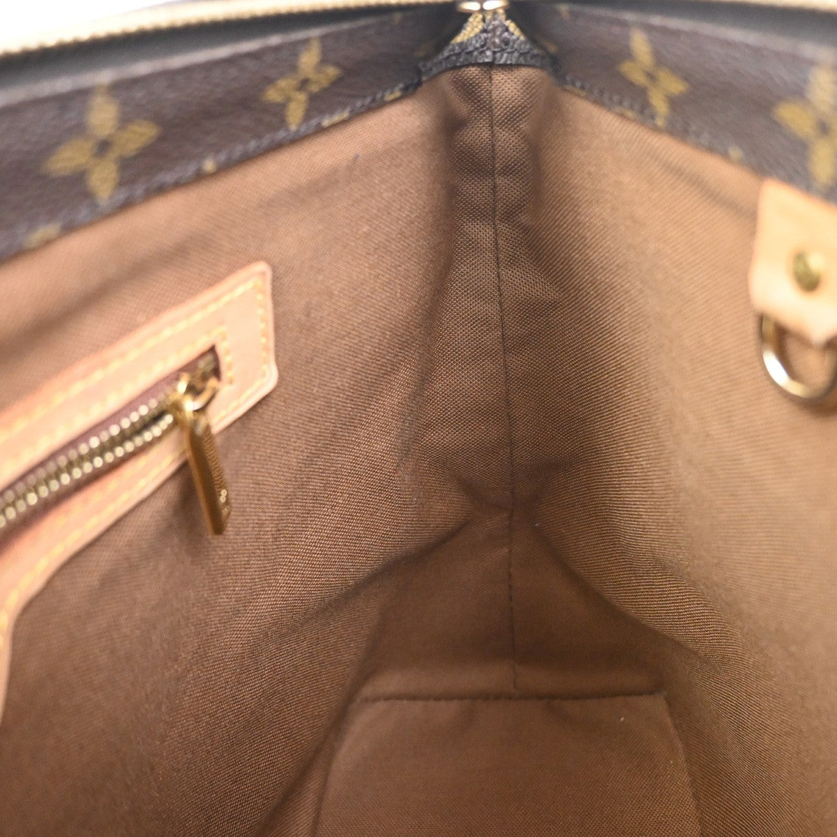 LOUIS VUITTON Cabas Piano Shoulder Bag Monogram Leather Brown M51148 76YJ043