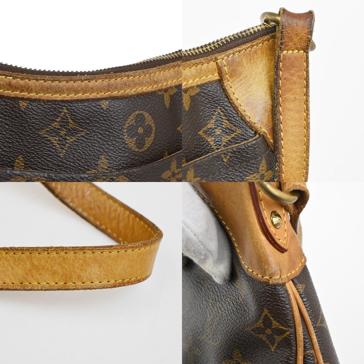LOUIS VUITTON Odeon PM Shoulder Bag Monogram Leather Brown Spain M56390 88TA579