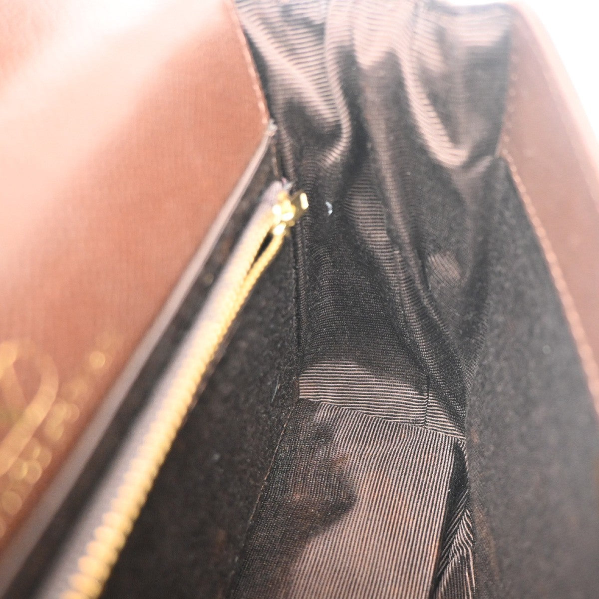 VALENTINO GARAVANI Logo Tassel Shoulder Bag Leather Brown GHW 63KD148