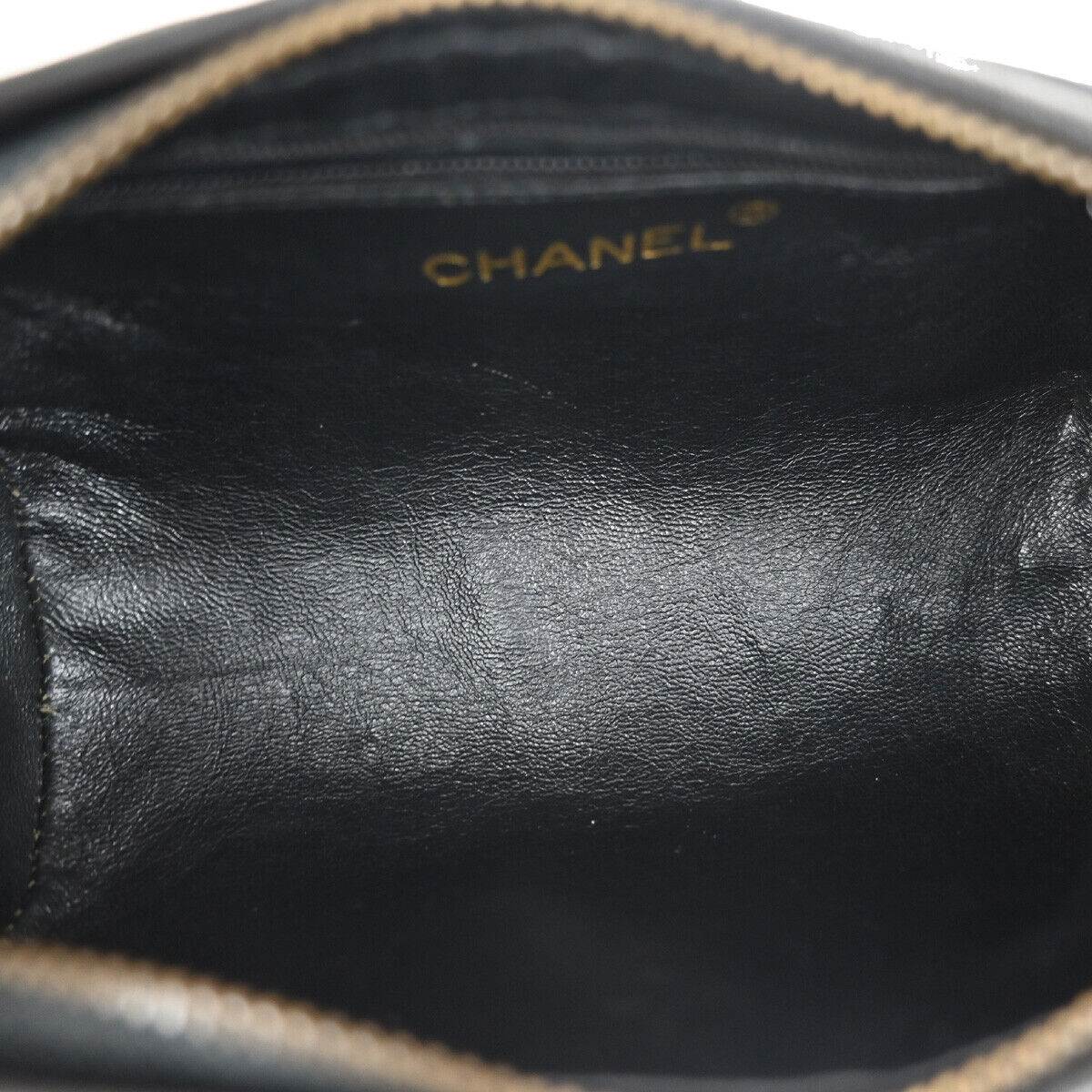 CHANEL CC Tassel Mini Matelasse Chain Shoulder Bag Leather BK Vintage 614RJ709