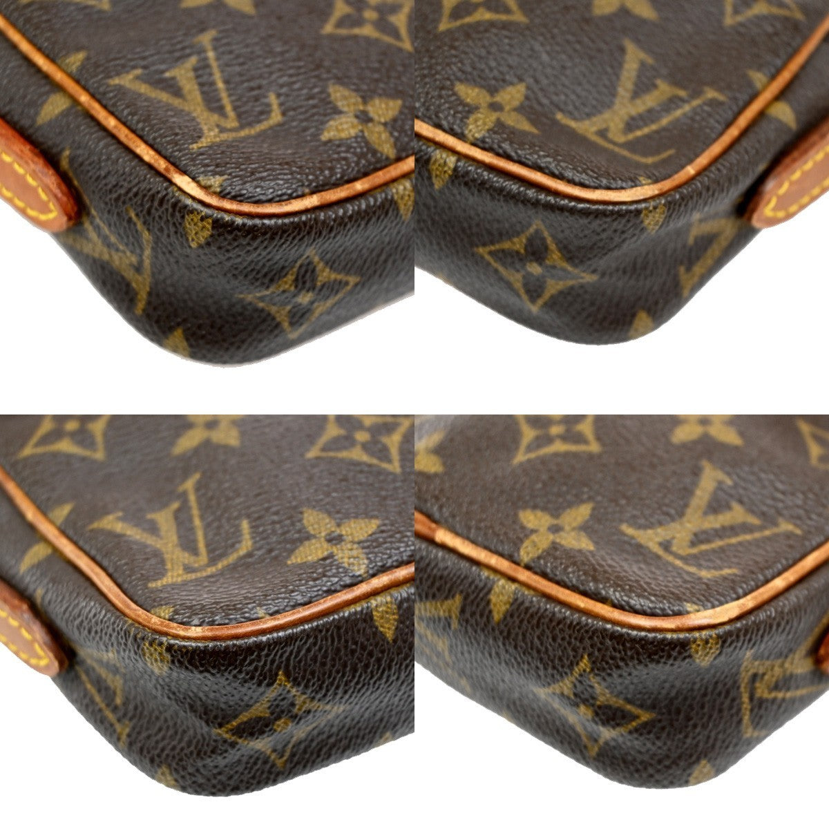 LOUIS VUITTON LV Mini Danube Shoulder Bag Monogram Leather Brown M45268 86CA475