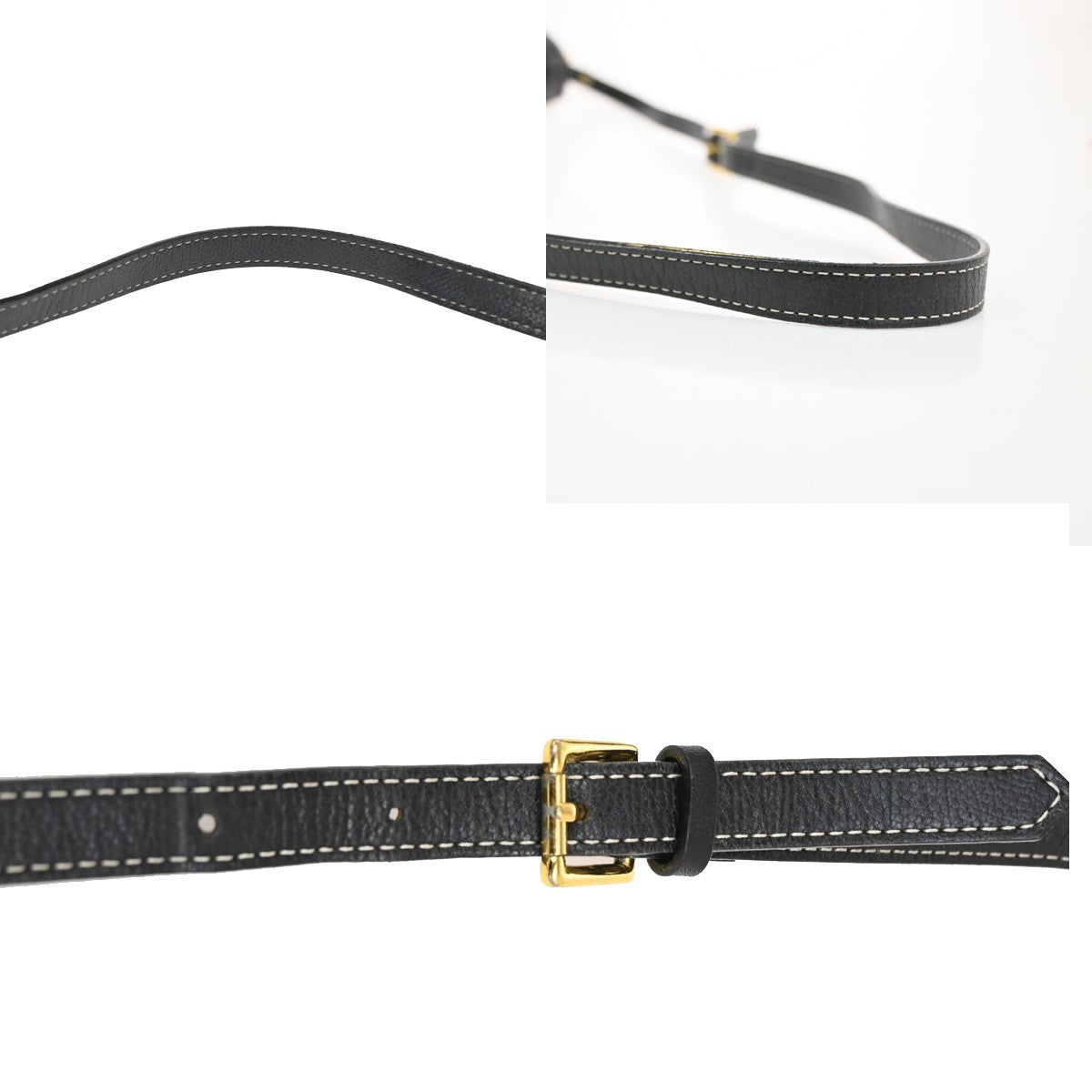 YVES SAINT LAURENT  Cassandra Shoulder Crossbody Bag Leather Black GHW 30TA582