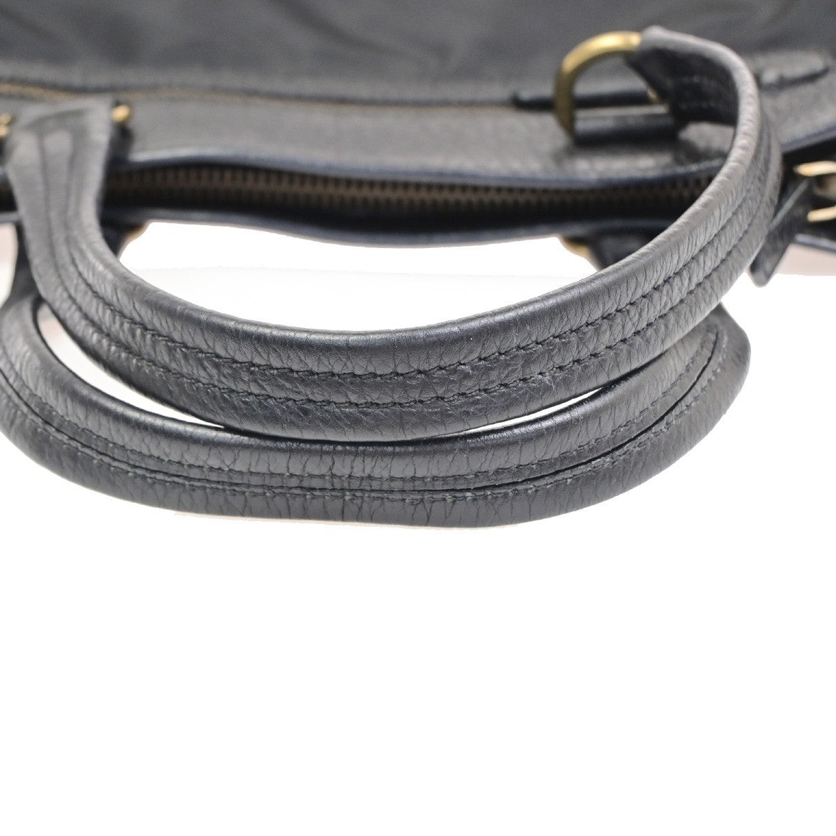 PRADA Logo Tessuto Tote Hand Bags Nylon Leather Black GHW Italy 70PA127