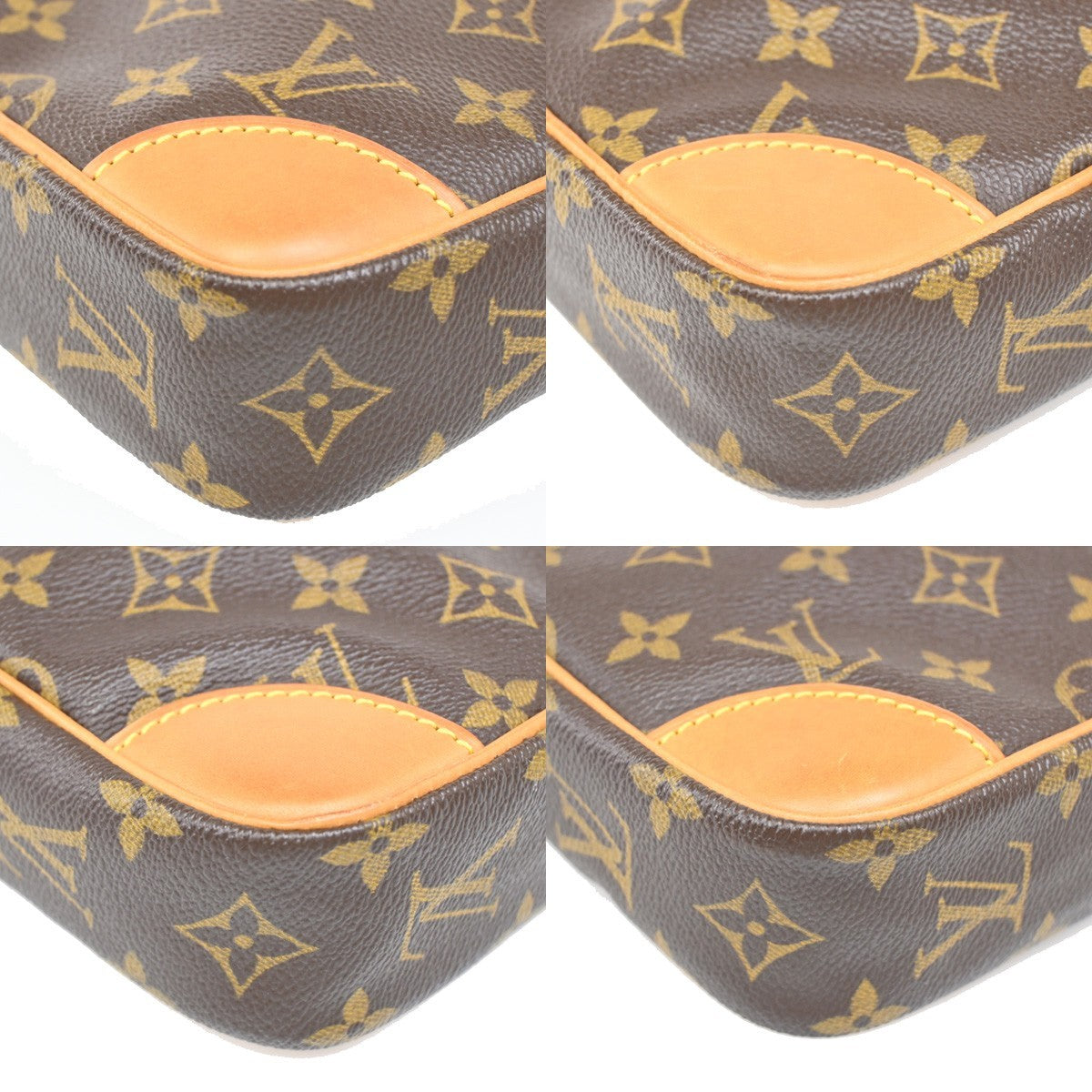 LOUIS VUITTON Danube Shoulder Bag Monogram Leather Brown France M45266 35CA214