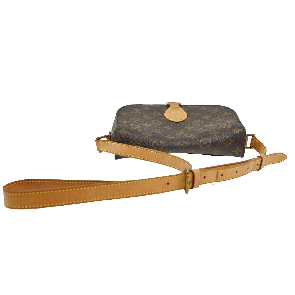 LOUIS VUITTON Saint Cloud GM Shoulder Bag Monogram Leather Brown M51242 86SA034