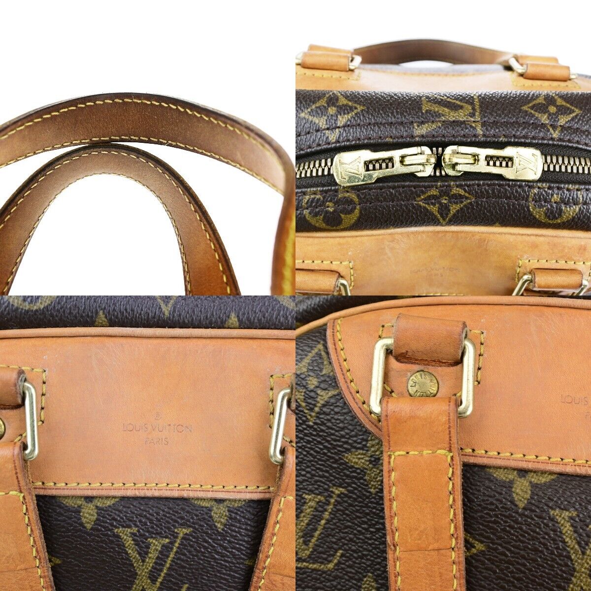 LOUIS VUITTON Excursion Shoes Hand Bag Monogram Leather Brown M41450 64SJ518