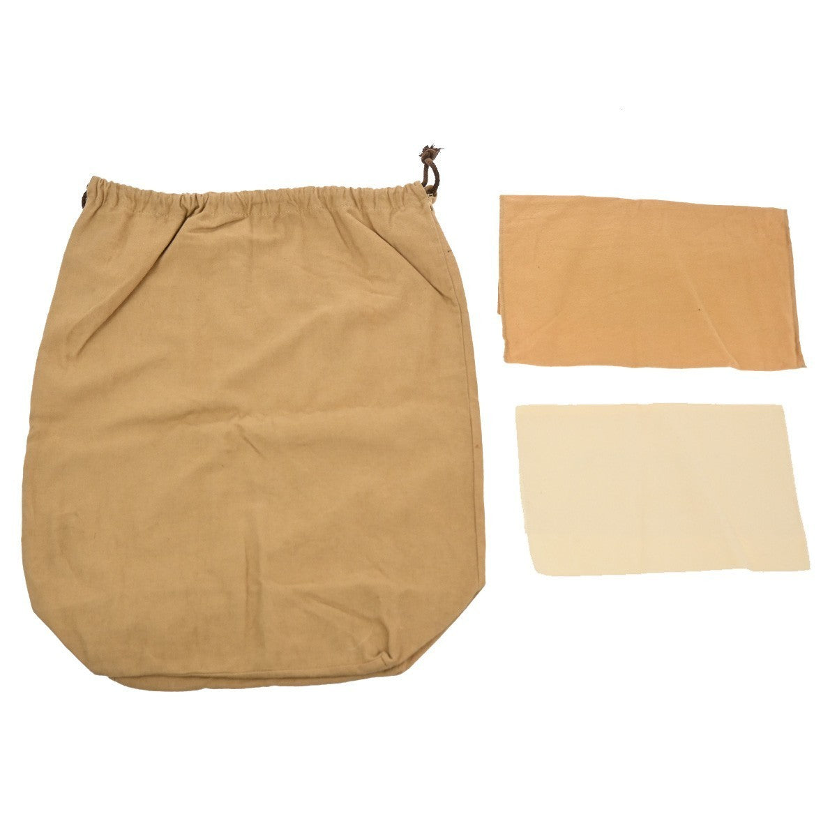 LOUIS VUITTON Logo 10 Set Dust Bag Drawstring Canvas Cotton Beige Brown 01KB912