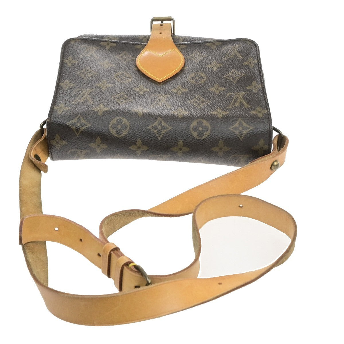 LOUIS VUITTON Cartouchiere MM Shoulder Bag Monogram Leather Brown M51253 82YJ225
